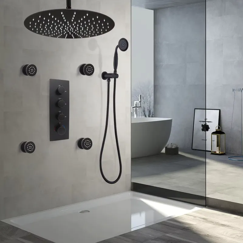 Spa & Wellness Hotel Diament Ustroń Zdjęcia - 4-Piece Matte Black Ceramic Adjustable Flow